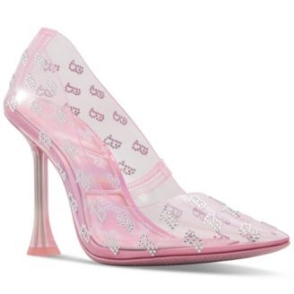 Aldo Pink and Clear Patterned Heels